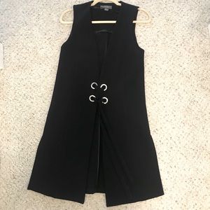 Long black vest